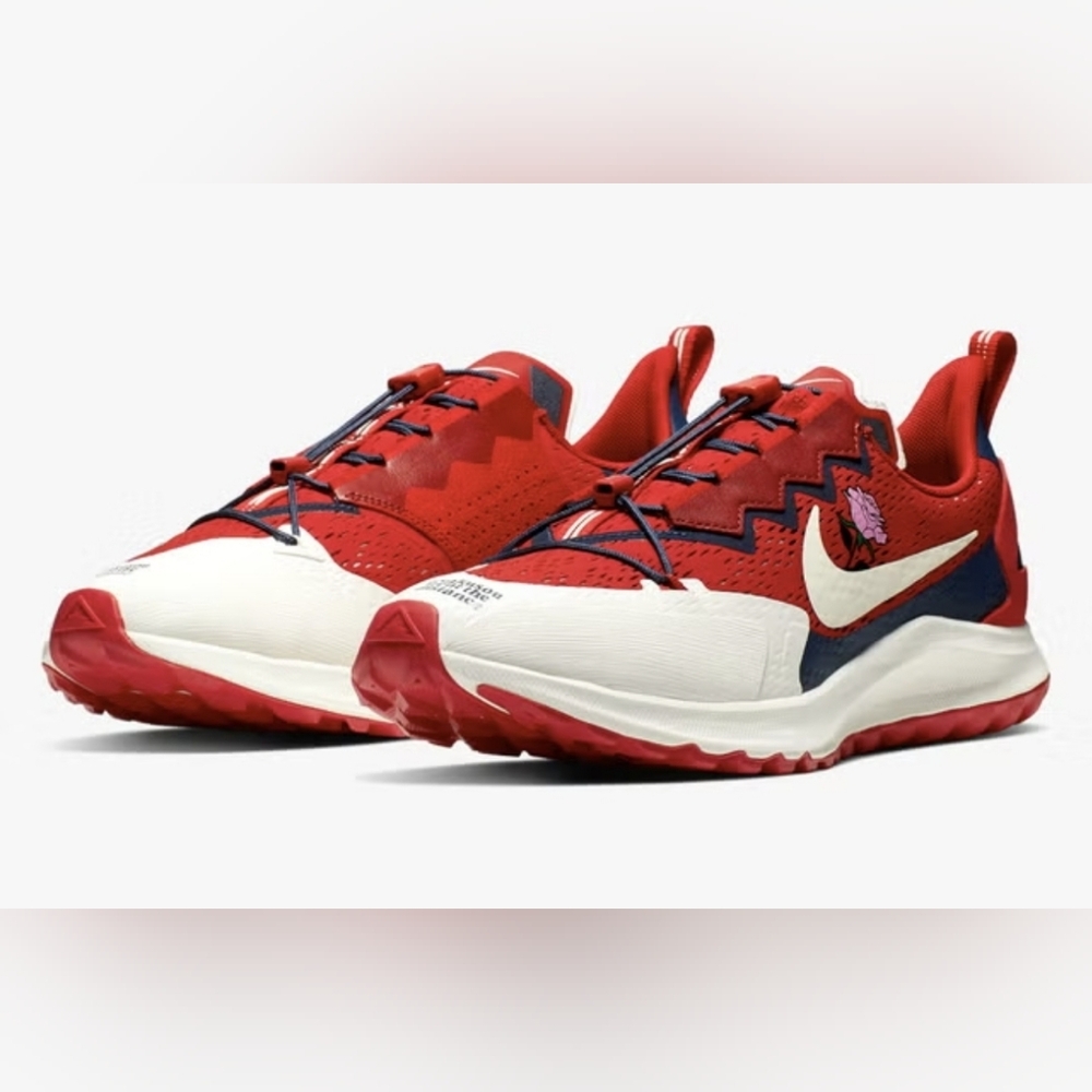 Nike Red and White Athletic Running Shoes